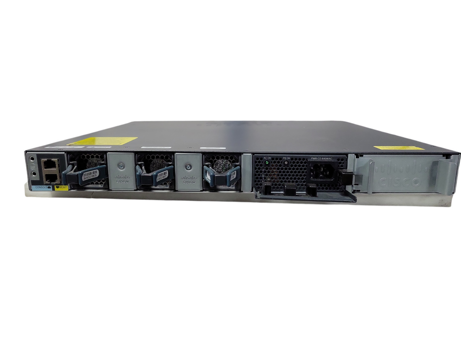 Cisco WS-C3650-24PS-S | 24-Port Gigabit PoE+, 4x SFP Switch w/ 1x 640W PSU