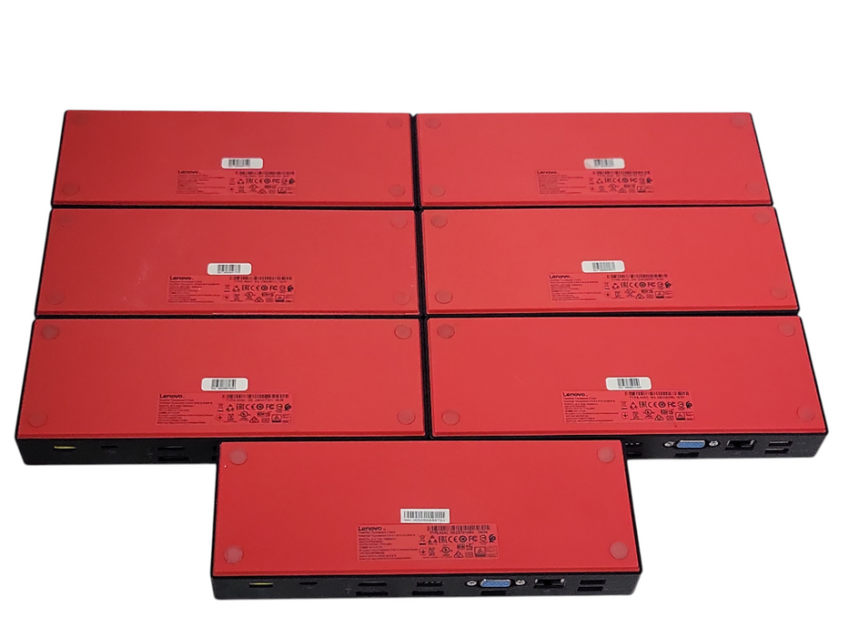 Lot of 7x Lenovo ThinkPad Thunderbolt 3 Dock 40AC docking stations, READ