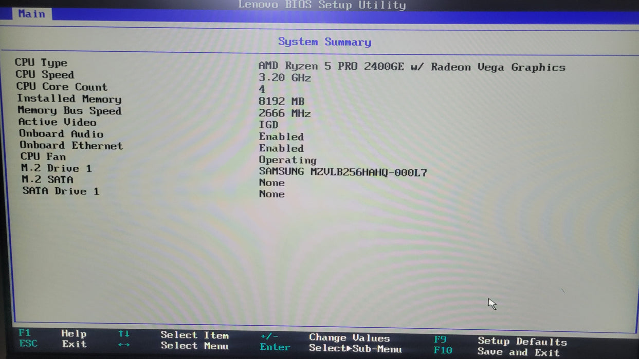 Lenovo ThinkCentre M715q | Ryzen 5 PRO 2400GE @3.20GHz 8GB DDR4 256GB MVMe