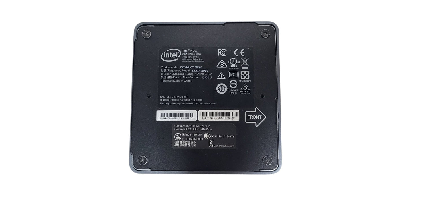 Mini PC Intel NUC7i3BNK i3-7100U USFF | 8GB RAM | 256GB NVME