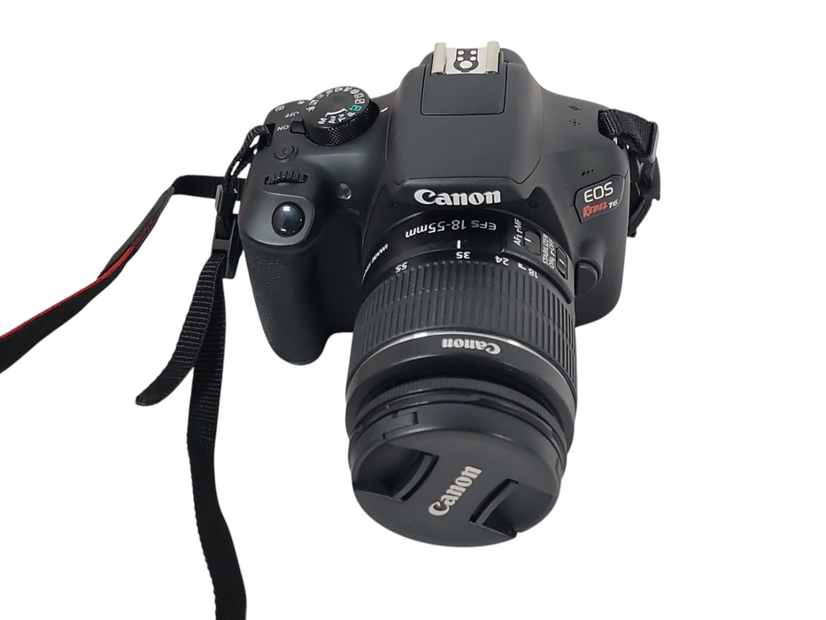 Canon EOS Rebel T6 18.0MP Digital SLR Camera w/ Zoom Lens EF-S 18-55mm, bag, SEE