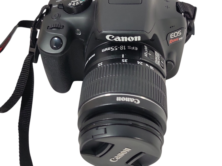 Canon EOS Rebel T6 18.0MP Digital SLR Camera w/ Zoom Lens EF-S 18-55mm, bag, SEE