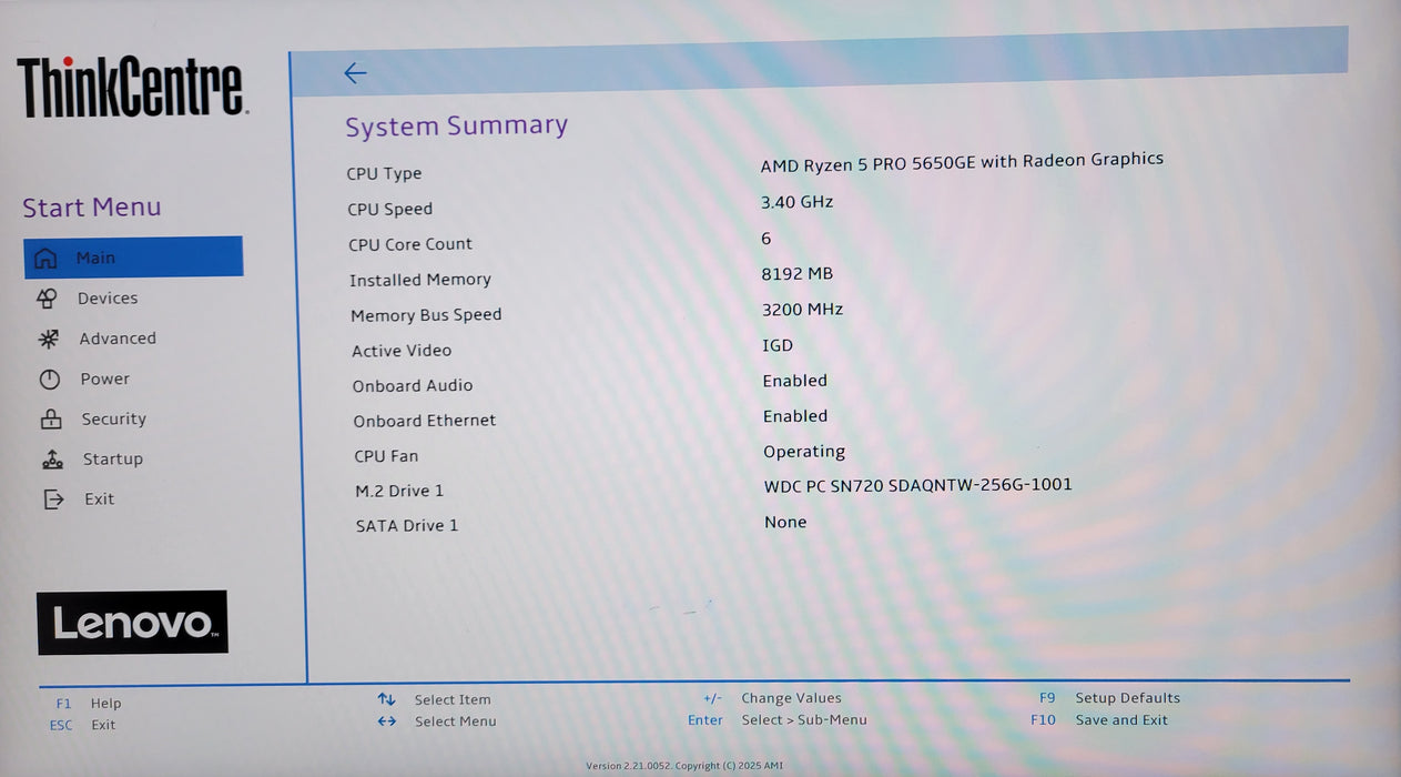 Lenovo ThinkCentre M75q Gen 2 USFF w/ Ryzen 5 5650GE 8GB RAM 256GB NVME 90W PSU