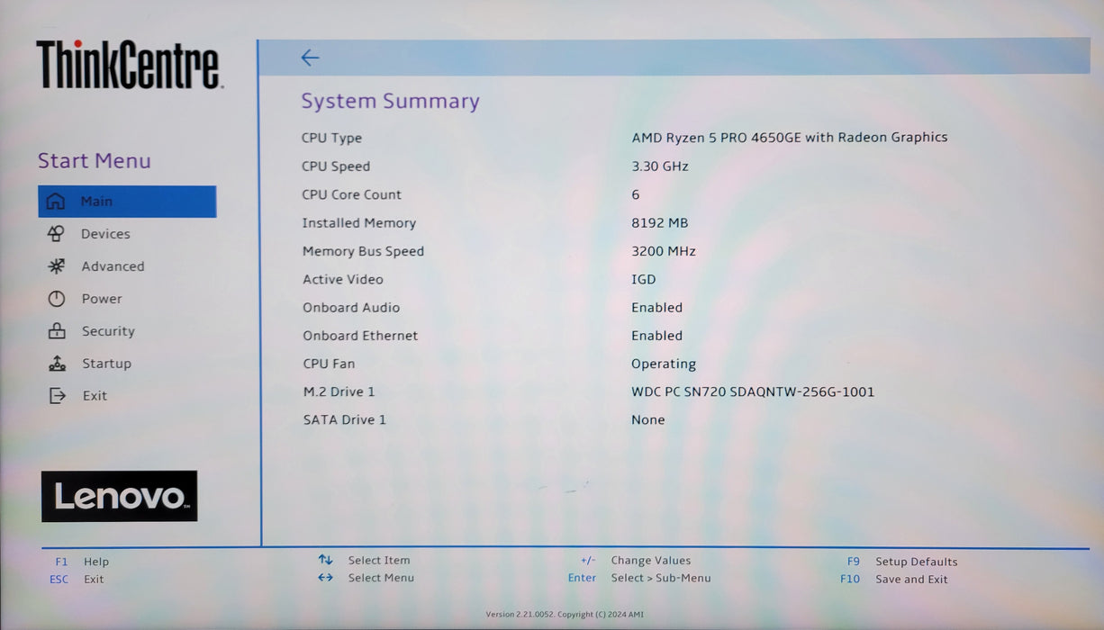 Lenovo ThinkCentre M75q Gen 2 USFF w/ Ryzen 4650GE 8GB RAM 256GB NVME 90W PSU