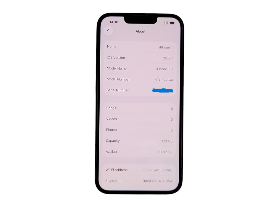 Apple iPhone 16e - Black - 128GB [A3408 | B]