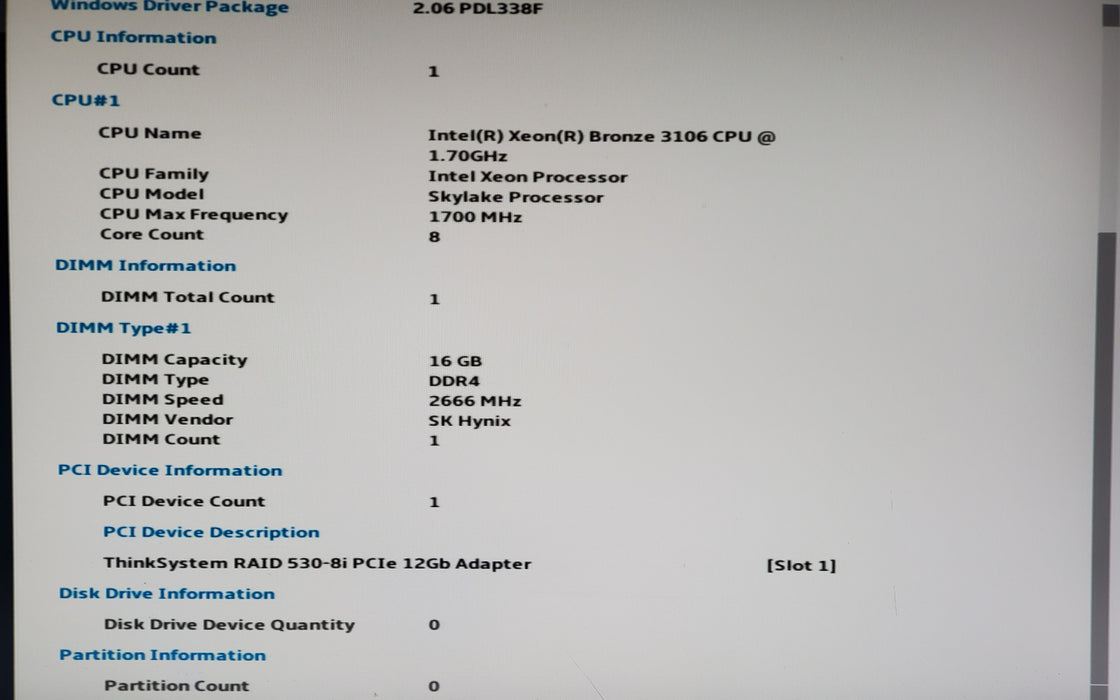 Lenovo ThinkSystem ST550 - 1x Xeon Bronze 3106, 16GB DDR4, 530-8i - No HDD