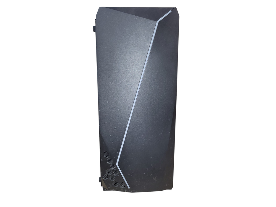 Custom transparent side panel gaming desktop case