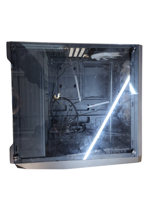 Custom transparent side panel gaming desktop case