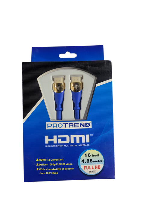 Protrend HDMI Cable 16ft 4.88m HDMI 1.3 Full HD 1080p