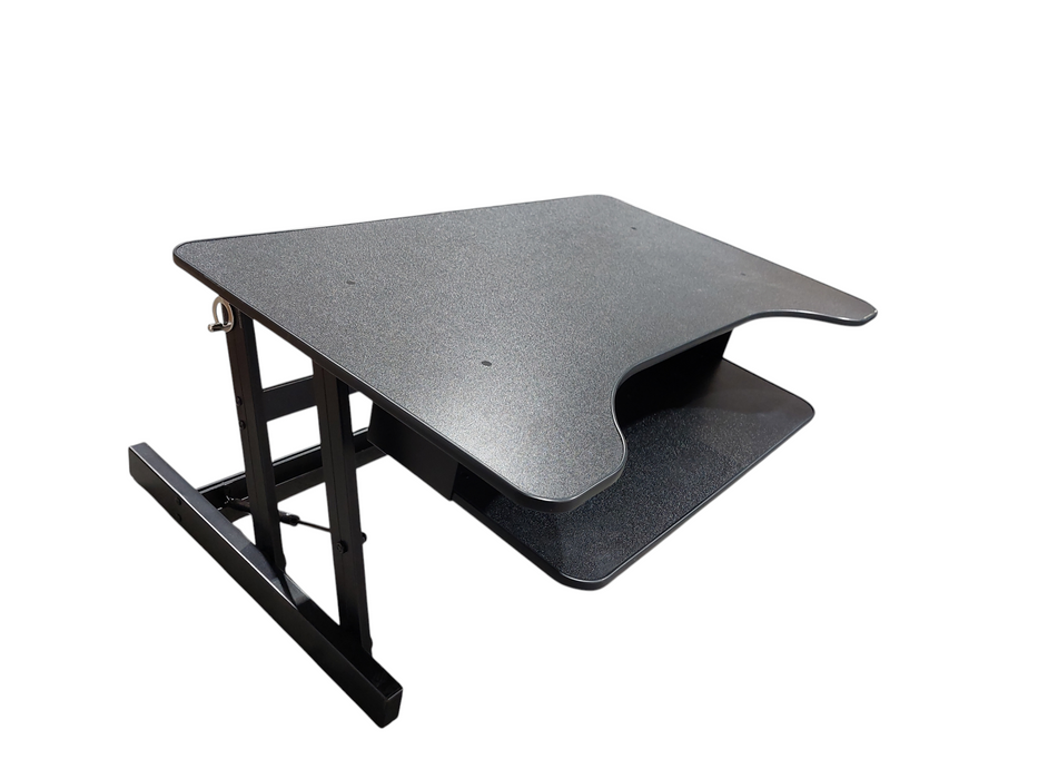 Black Rising Desk with Keyboard Tray