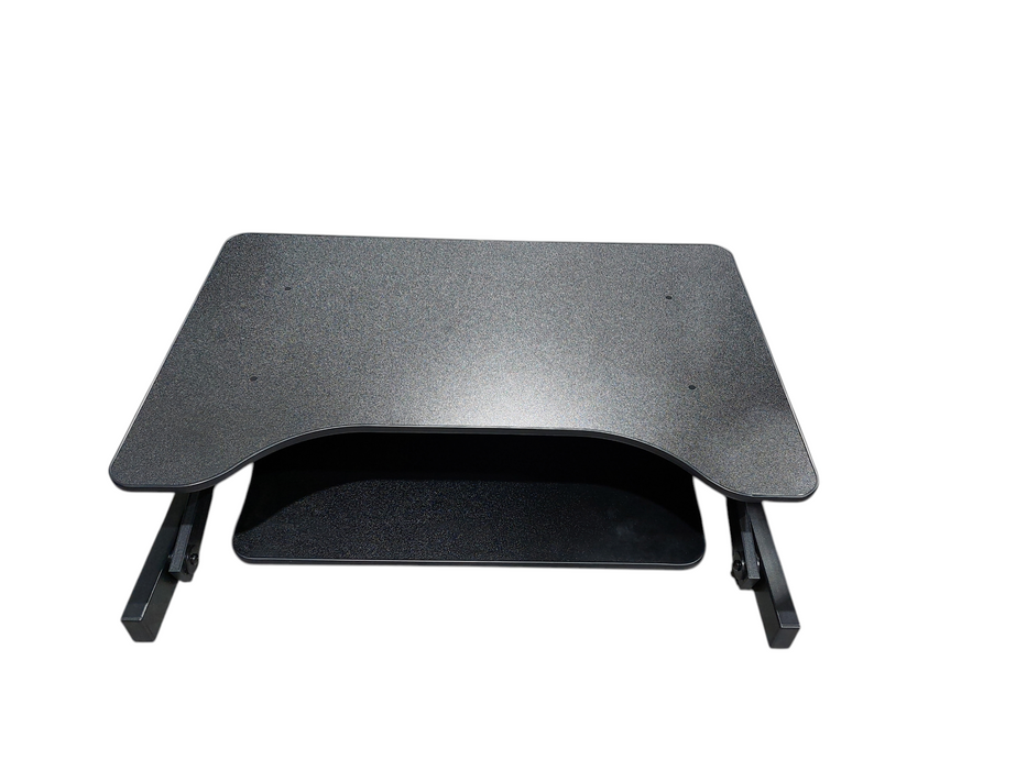 Black Rising Desk with Keyboard Tray