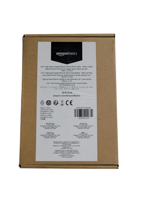 Cat 7 High-Speed Gigabit Ethernet Cable 10ft White (4-Pack)