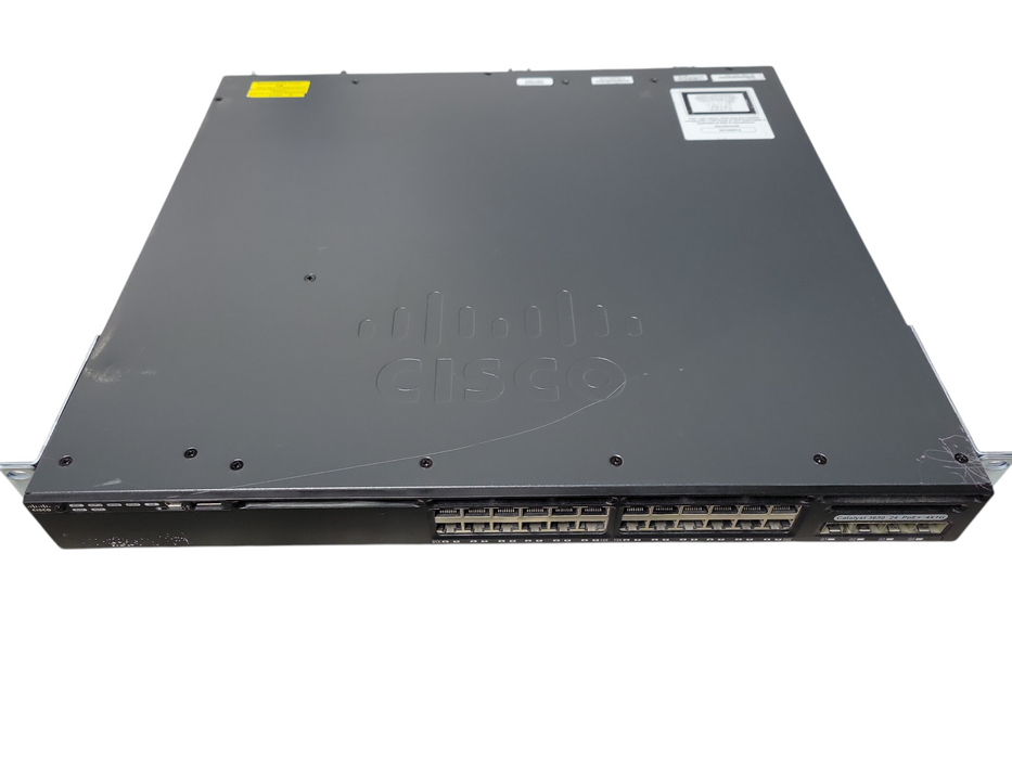 Cisco WS-C3650-24PS-S | 24-Port Gigabit PoE+, 4x SFP Switch w/ 1x 640W PSU