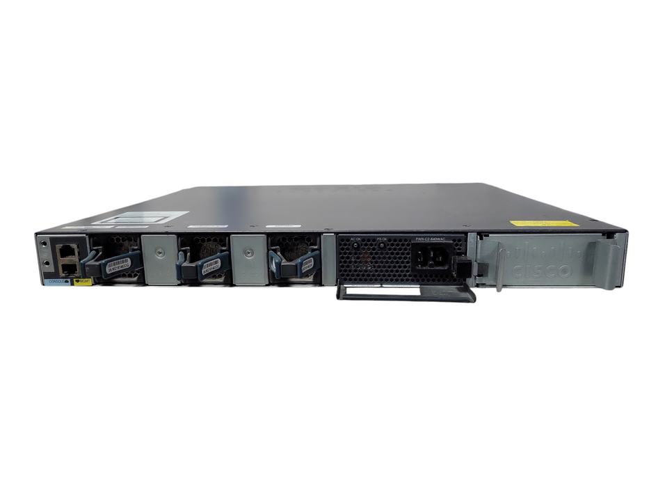 Cisco WS-C3650-24PS-S | 24-Port Gigabit PoE+, 4x SFP Switch w/ 1x 640W PSU