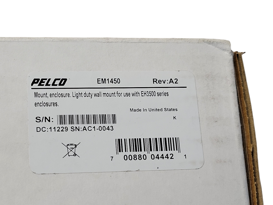 PELCO EM1450 Light Duty Wall Mount