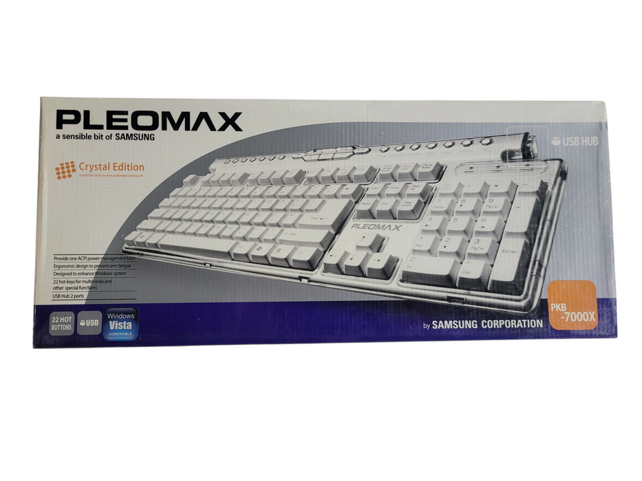 Samsung Pleomax Crystal Edition PKB-7000X USB Keyboard Collector's Edition