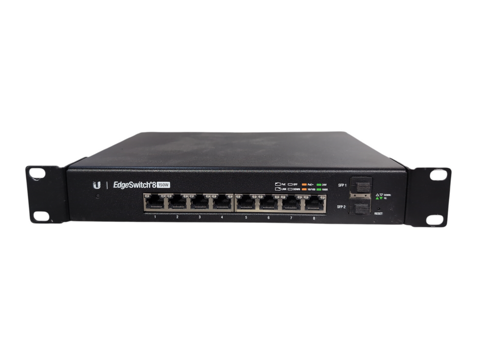 Ubiquiti Networks EdgeSwitch ES-8-150W 8-Port PoE Ethernet Switch, READ