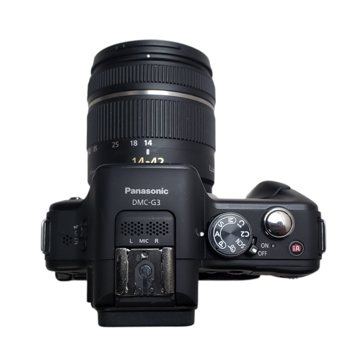 Panasonic DMC-G3 16.1MP Mirrorless Camera w. 14-42mm Lens + Battery
