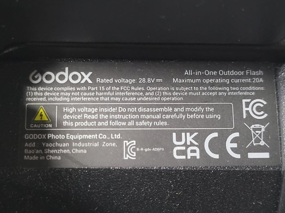 Open-Box Godox AD600 Pro II All-in-One Outdoor Flash