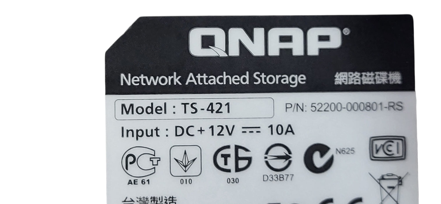 QNAP TS-421 Network Attached Storage | No HDD/Caddies
