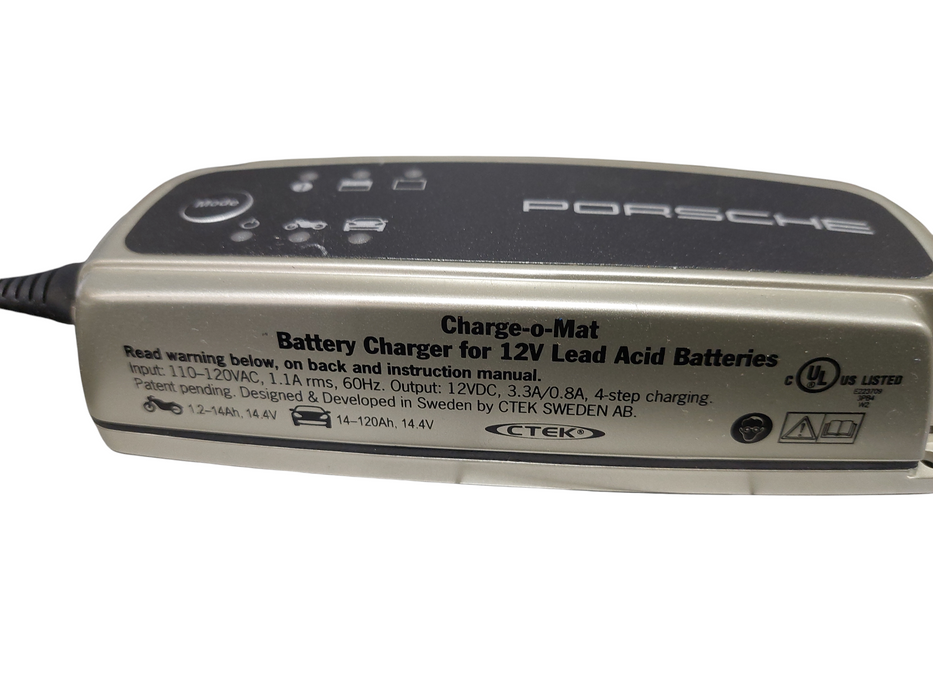 Porsche Charge - O - Mat Battery Charger for 12V Lead Acid Batteries Pro Trickle