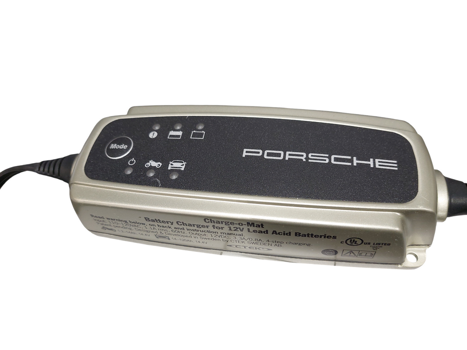 Porsche Charge - O - Mat Battery Charger for 12V Lead Acid Batteries Pro Trickle