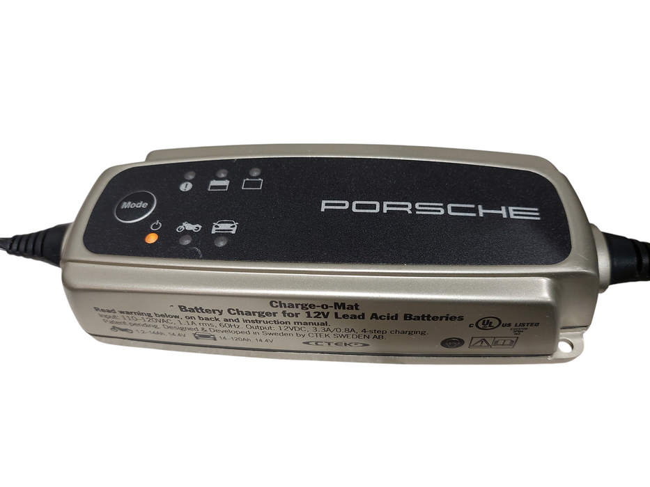 Porsche Charge - O - Mat Battery Charger for 12V Lead Acid Batteries Pro Trickle