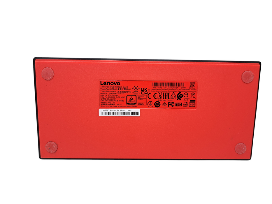 Lenovo ThinkPad USB-C Dock Gen 2 LDC-G2 w/ 90W Power Adapter