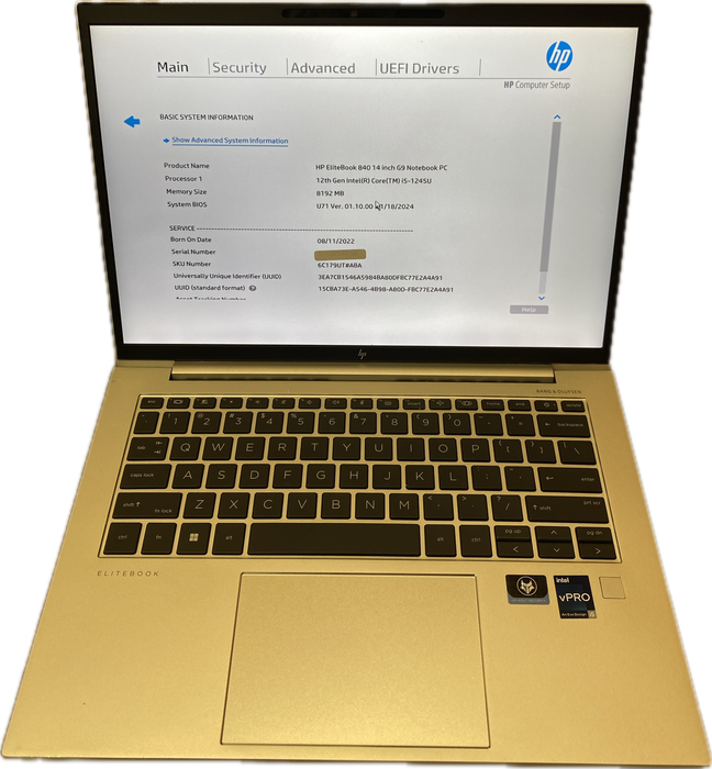 HP EliteBook 840 14" G9 i5-1245U 8GB RAM Bad Keyboard For Parts/Repair READ