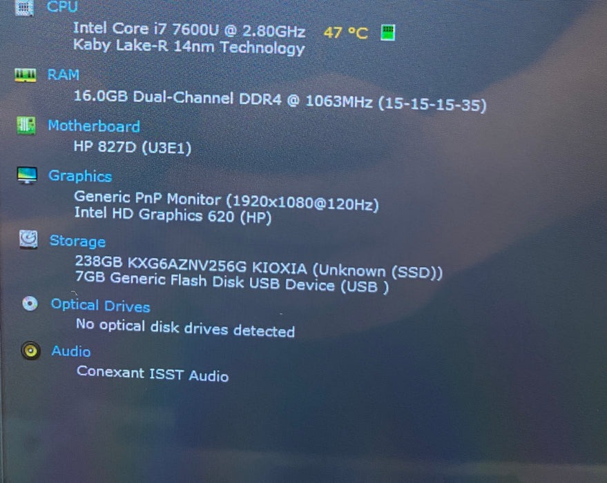 HP EliteBook x360 1030 G2 TOUCH Intel Core i7-7600 2.80GHz 16GB RAM 256GB SSD