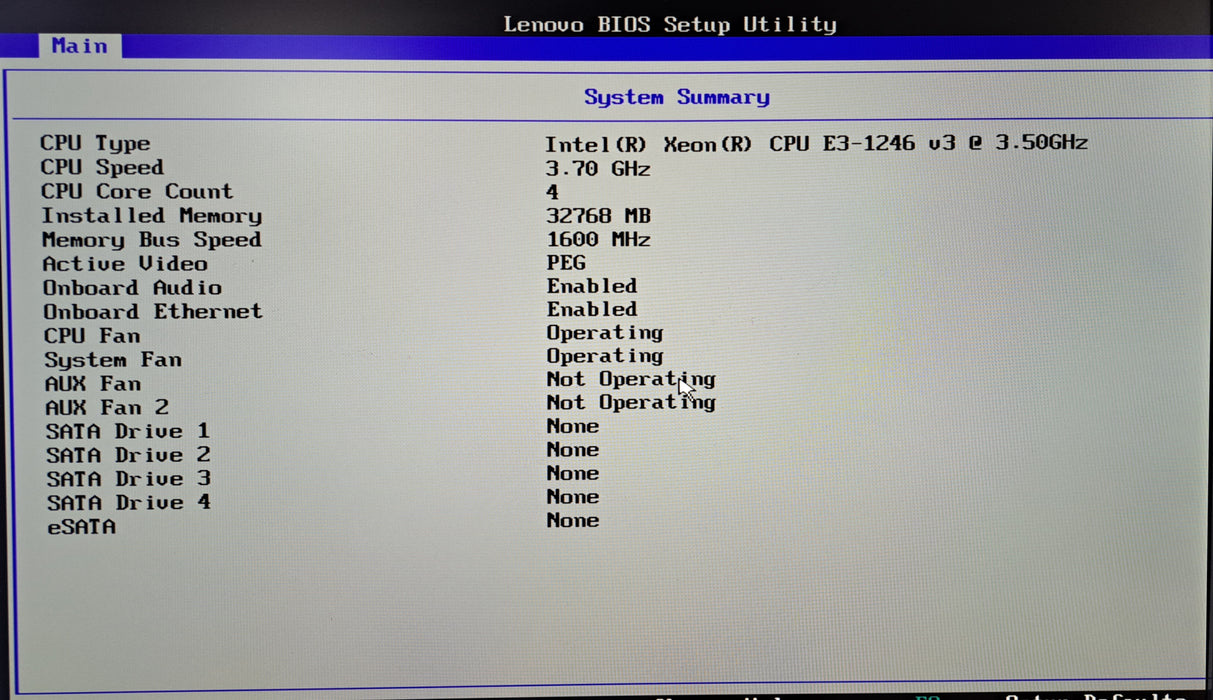 Lenovo ThinkStation P300 | Xeon E3-1246 v3 @3.50GHz, 32GB RAM, K1200, No HDD