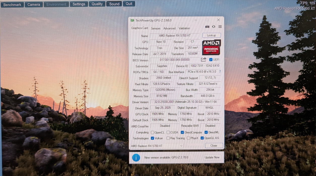 Sapphire Nitro AMD RX 5700 XT 8GB Graphics Card GPU