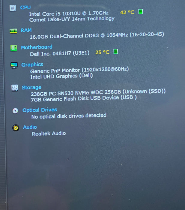 Dell Latitude 7210 2-in-1 TOUCH Core i5-10310U 1.70GHz vPRO 16GB RAM 256GB SSD