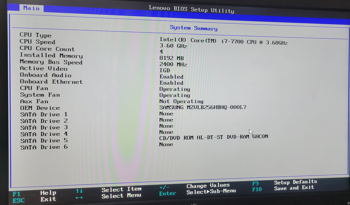Lenovo ThinkStation P320 | i7-7700 @ 3.60GHz 8GB DDR4 | NO HDD