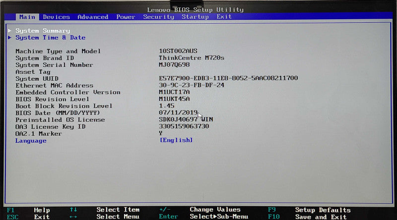 Lenovo ThinkCentre M720s, Core i7-8700 3.2GHz, 16GB RAM, 960GB SSD