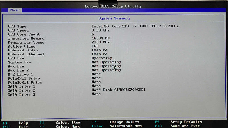 Lenovo ThinkCentre M720s, Core i7-8700 3.2GHz, 16GB RAM, 960GB SSD