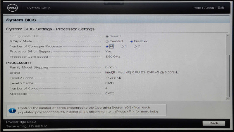 Dell PE R330 1U 4x3.5\\", Xeon E3-1240v5 3.50GHz, 32GB ECC DDR4, PERC H730