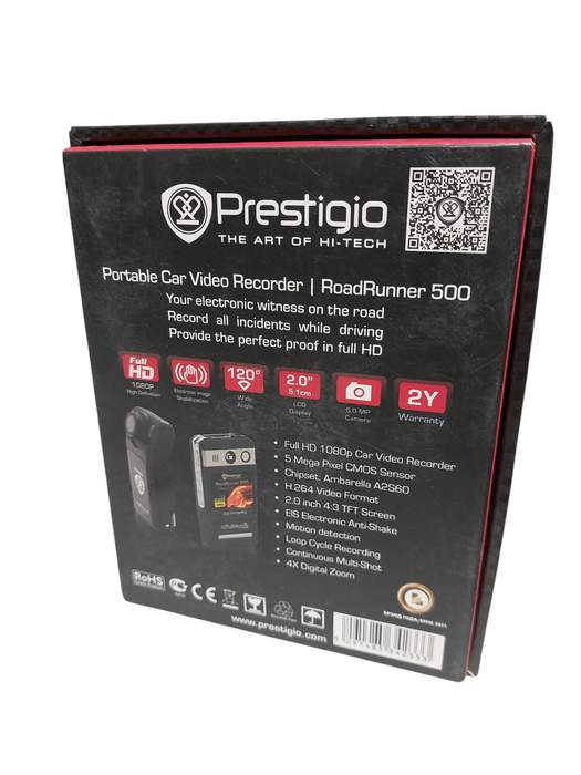Prestigio RoadRunner 500 Portable Car Video Recorder Full Hd 1080p