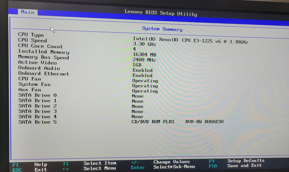 Lenovo ThinkServer TS150 | Xeon E3-1225 v6 @ 3.30GHz 16GB DDR4 | NO HDD