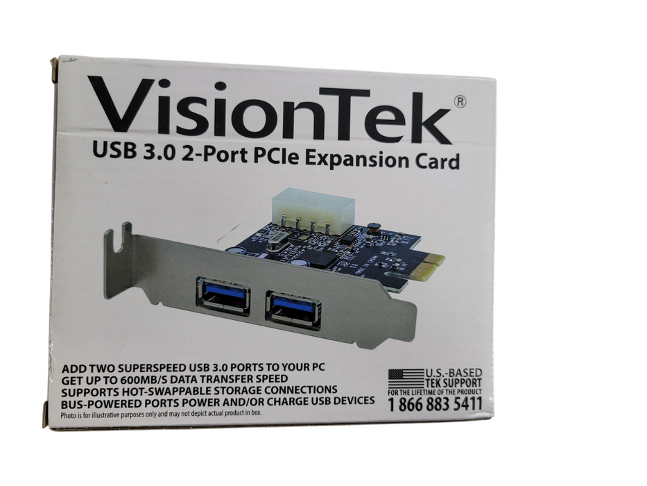 VisionTek 900869 2-Port USB 3.0 PCIe x1 Expansion Card