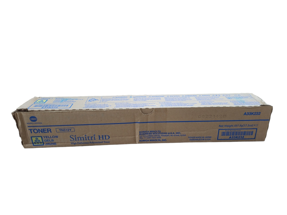 Konica Minolta TN512Y Toner Cartridge - Yellow (A33K232)