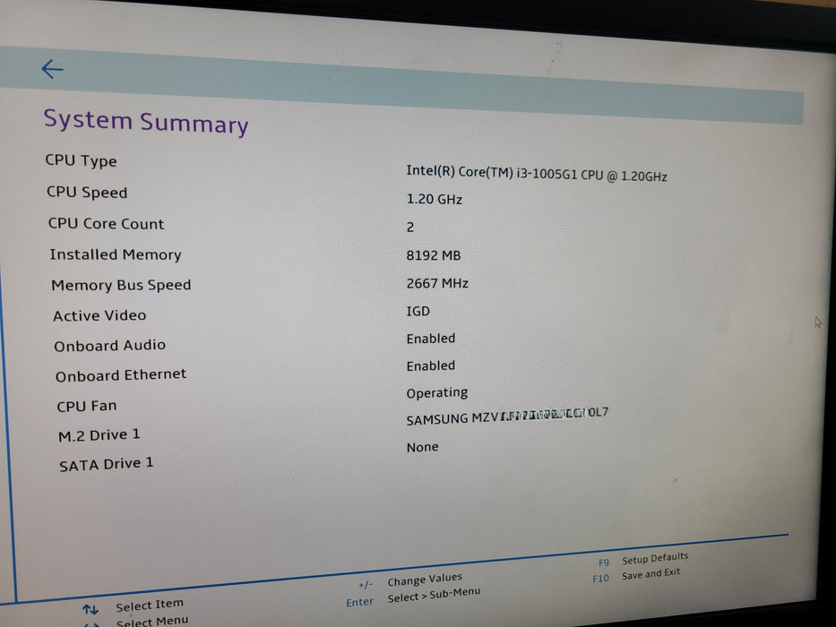 Lenovo ThinkCentre M60e | i3-1005G1 @1.20GHz 8GB DDR4 256GB MVMe