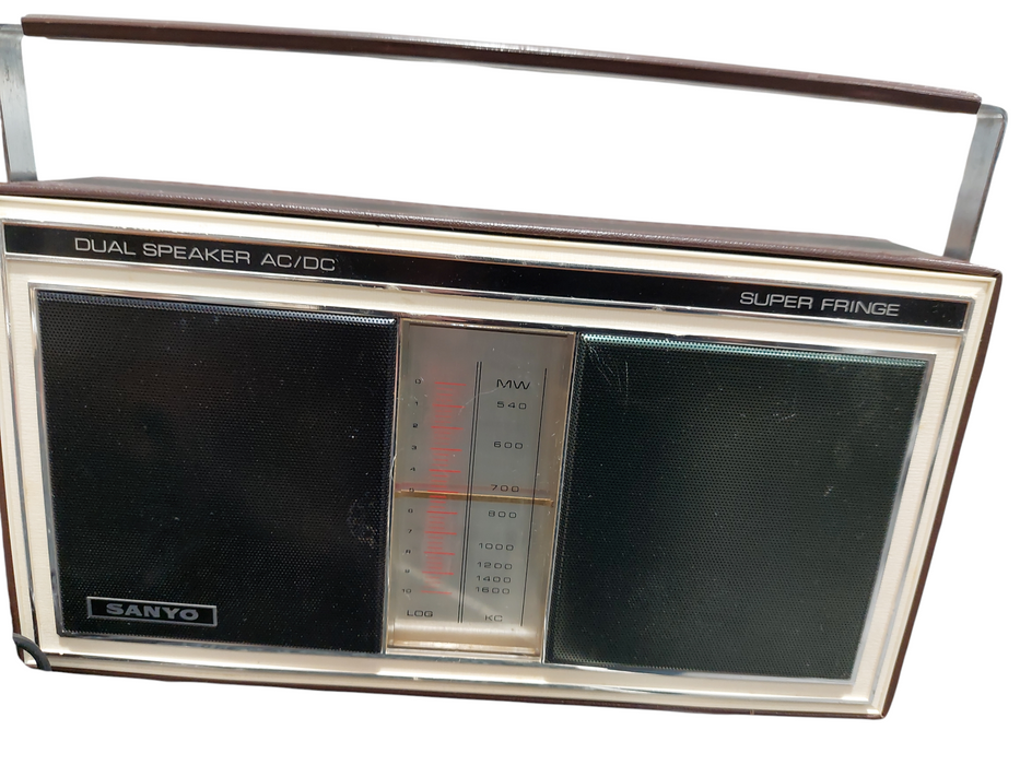 Vintage Sanyo Dual Speaker AC/DC Super Fringe