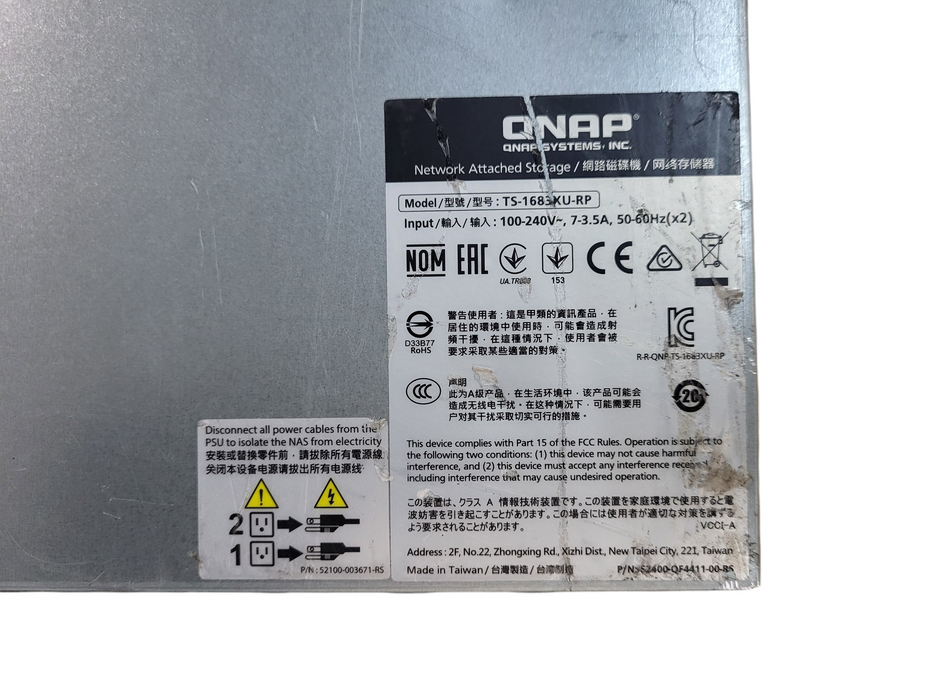 QNAP TS-1683XU-RP 16-BAY NAS Network Attached Storage READ
