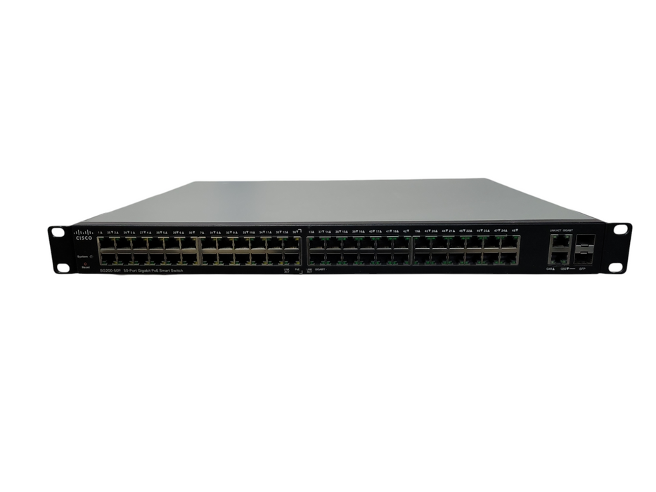 Cisco SG200-50P 50-Port Gigabit Ethernet Managed PoE Switch