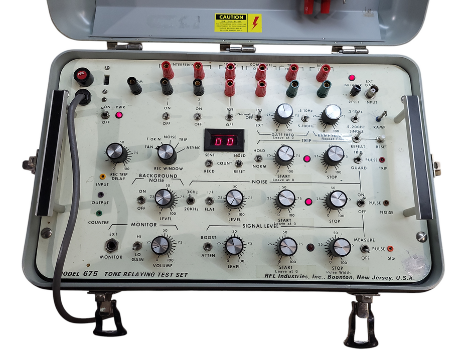 RFL MODEL 675 TONE RELAYING TEST SET W/ 3002 ARTIFICAL LINE HB-45750