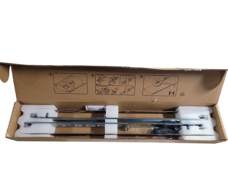 Dell Rack Rails Kit RCKRL, 2/4PST, 1U, STAT, SFF PN # 0C597M NEW OPEN BOX