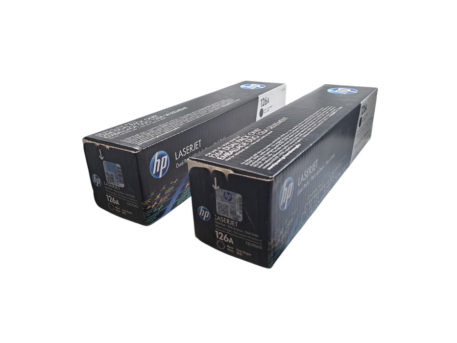 HP 126A CE310AD Black LaserJet Toner for CP1025 CP1025nw - Dual Pack