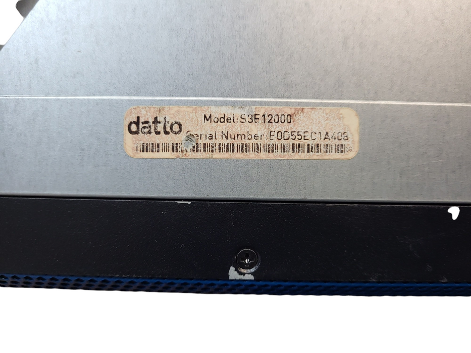 DATTO S3E12000 3.5" 12 BAY 2x E5-2620 v4 @ 2.1GHz 64GB DDR4 SAS3008-IR 2x PSU