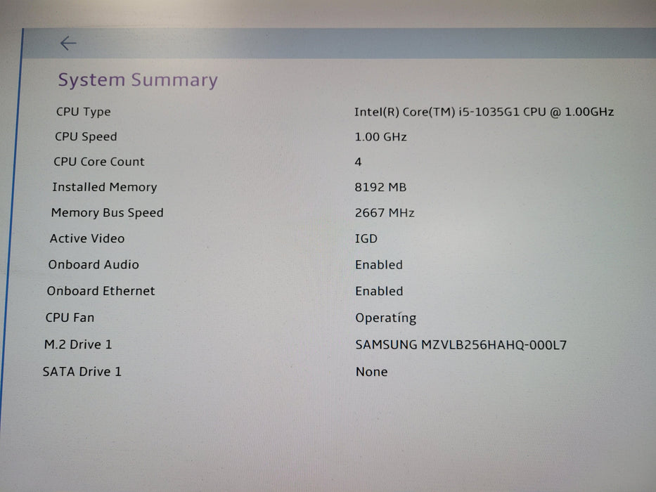 Lenovo ThinkCentre M60e | i5-1035G1 @1.0GHz 8GB DDR4 256GB MVMe